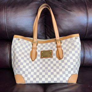🌸 Louis Vuitton Hampstead MM bag Damier azur